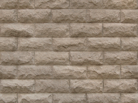 Seamless Beige Mushroom Stone Culture Stone Wall