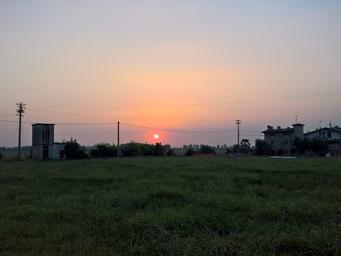 Sunrise sunset cloudy sky landscape landscape