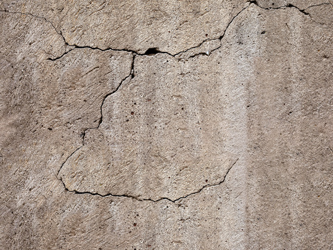 Seamless warm gray old damaged concrete cement wall ground