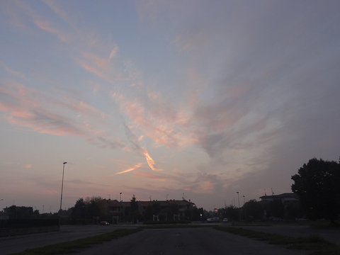 Sunrise sunset cloudy sky landscape landscape