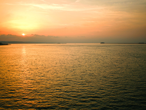 Sunrise sunset cloudy sky landscape landscape