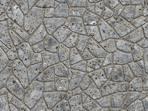 Seamless irregular mosaic slate floor tile pavement road ground square paving