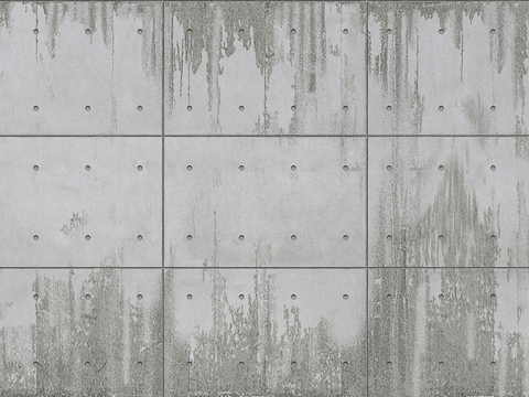 Seamless concrete cement building exterior wall