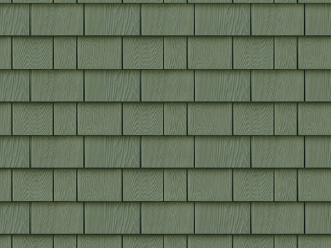 Seamless Green Antiseptic Wooden Tiles for Old Villa Building Roof