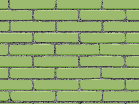 Seamless green brick wall exterior wall ground