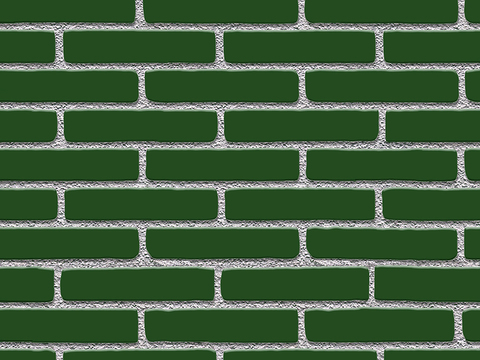 Seamless green brick wall exterior wall ground