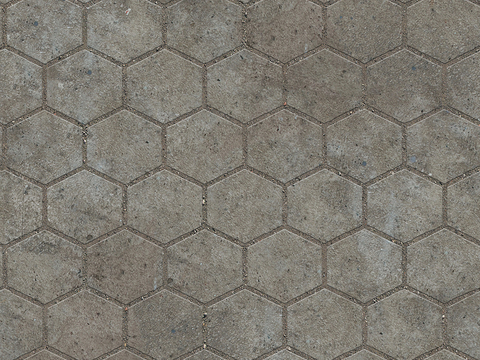 Seamless hexagonal stone parquet floor tile sidewalk road ground square paving