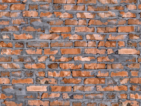 Seamless aging old red brick wall outdoor wall tiles