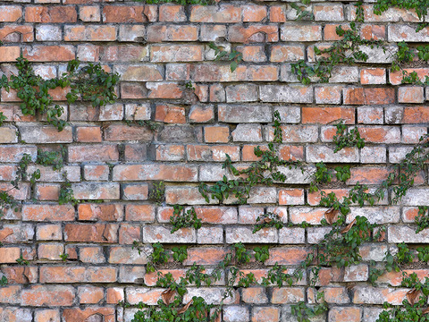 Seamless aging old red brick wall outdoor wall tiles