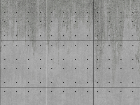 Seamless concrete cement building exterior wall