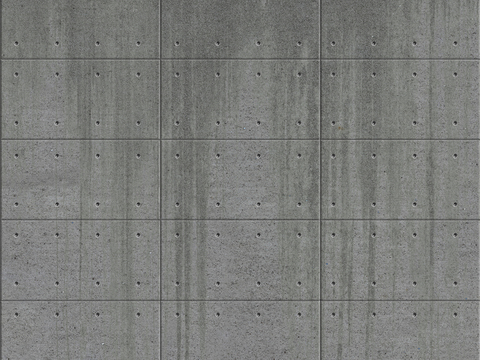 Seamless concrete cement building exterior wall