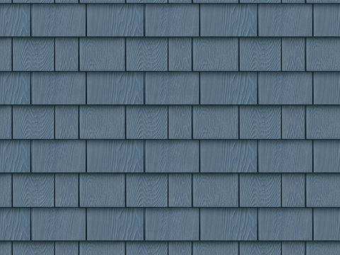 Seamless Blue Antiseptic Wooden Tiles for Old Villa Building Roof