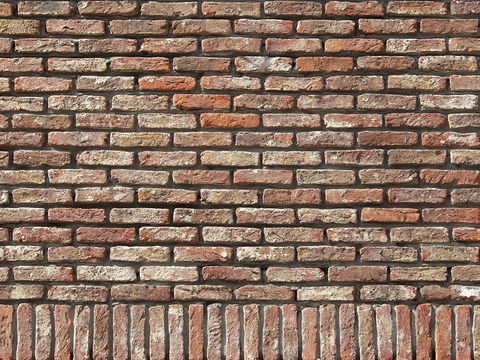 Seamless aging old red brick wall outdoor wall tiles