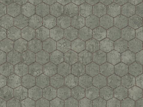 Seamless hexagonal stone parquet floor tile sidewalk road ground square paving