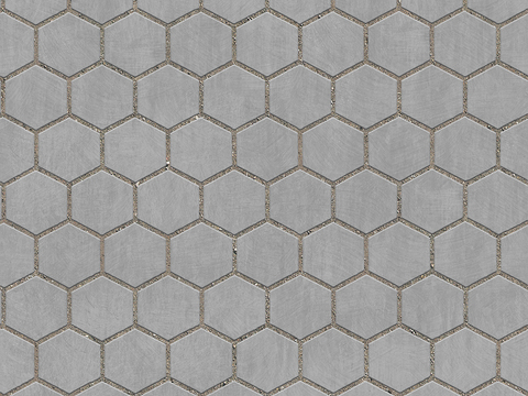 Seamless hexagonal stone parquet floor tile sidewalk road ground square paving