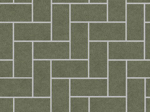 Seamless Green Herringbone Pattern Spliced Cement Floor Tile Sidewalk Road Ground Square Paving