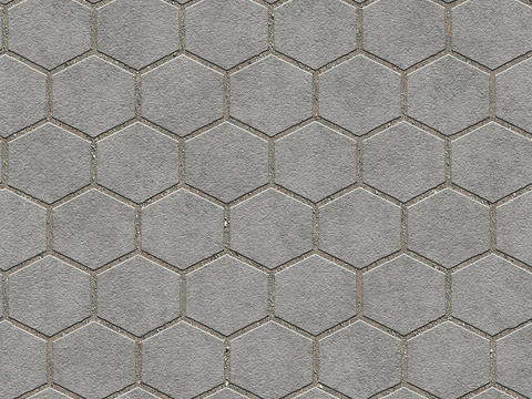 Seamless hexagonal stone parquet floor tile sidewalk road ground square paving