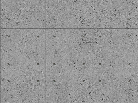 Seamless concrete cement building exterior wall