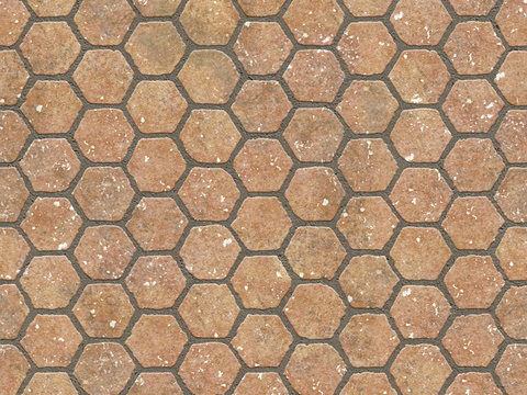 Seamless hexagonal stone parquet floor tile sidewalk road ground square paving