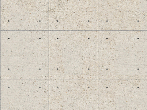 Seamless concrete cement building exterior wall