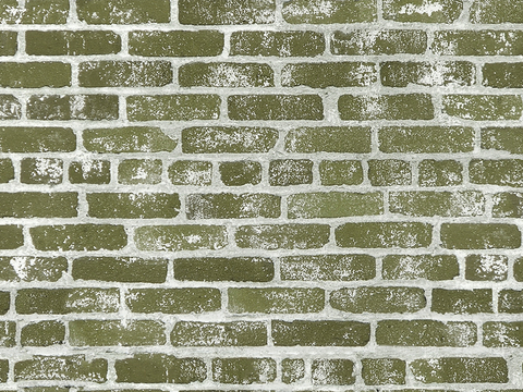 Seamless Aging Old Green Brick Wall Outdoor Wall Tiles