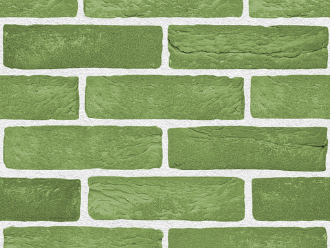 Seamless green brick wall exterior wall ground