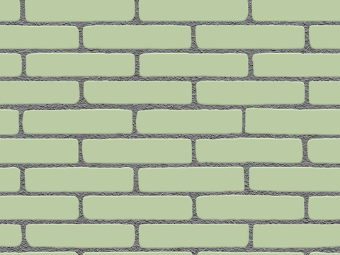 Seamless green brick wall exterior wall ground