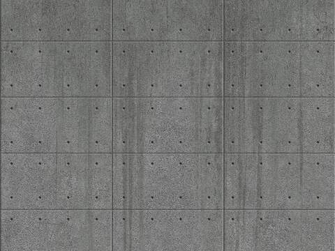 Seamless concrete cement building exterior wall