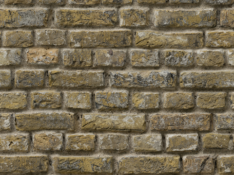 Seamless aging old yellow brick wall outdoor wall tiles