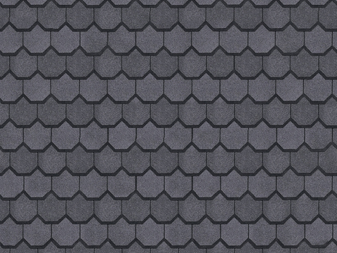 Seamless villa building roof asphalt tiles