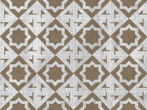 Seamless Retro Cement Concrete Stone Geometric Patchwork Pattern Tile Tile Floor Tile Wall Tile