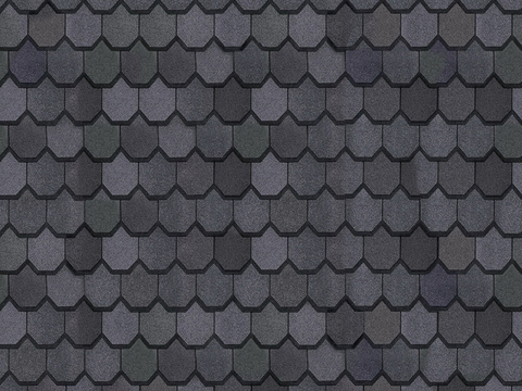 Seamless villa building roof asphalt tiles