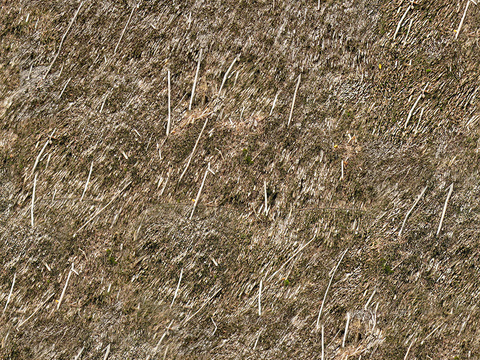 Seamless dry straw straw roof wall