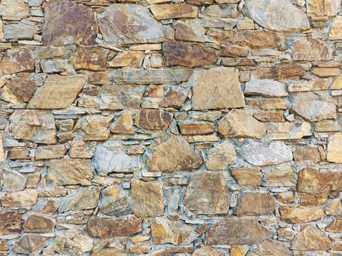 Seamless outdoor building gravel culture stone wall ground