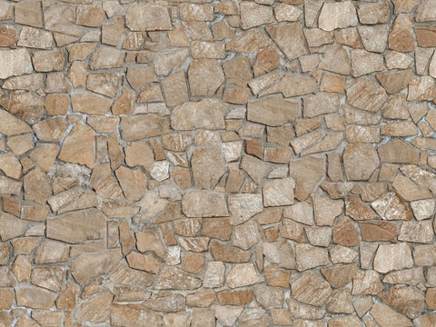 Seamless outdoor building gravel culture stone wall ground