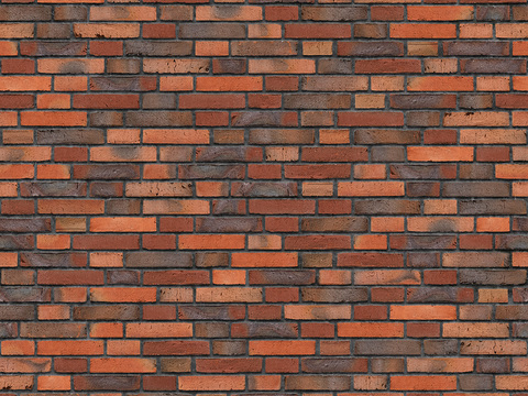 Seamless red brick wall outdoor wall ground