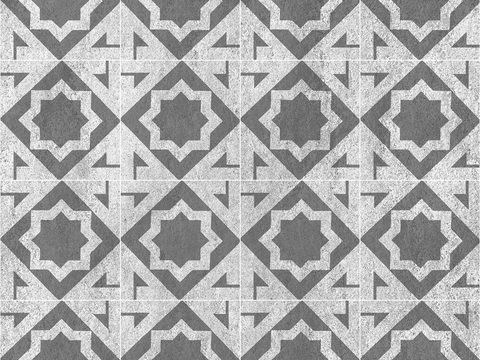 Seamless Retro Cement Concrete Stone Geometric Patchwork Pattern Tile Tile Floor Tile Wall Tile