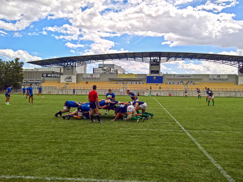 Modern Rugby Stadium Landscape