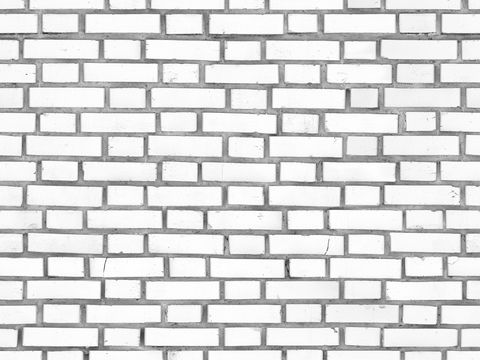 Seamless white brick wall exterior wall ground