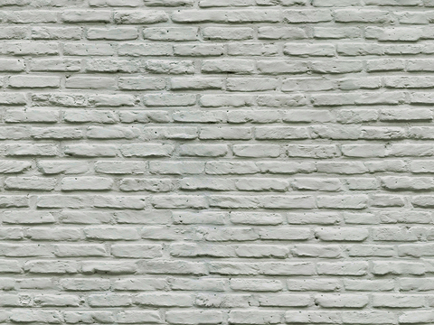 Seamless white brick wall exterior wall ground