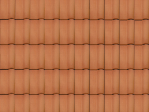 Seamless villa building roof clay ceramic tiles