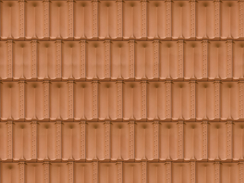 Seamless villa building roof clay ceramic tiles