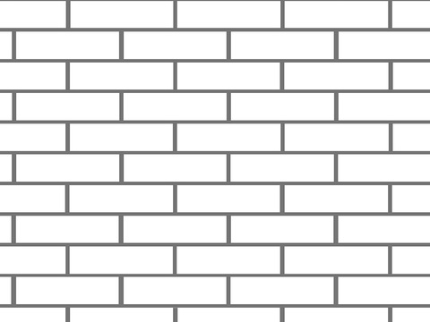 Seamless white brick wall exterior wall ground