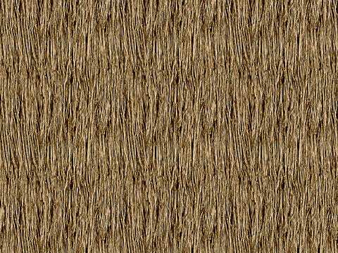 Seamless Yellow Dry Straw Thatch Roof Wall