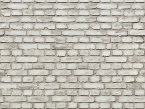 Seamless white brick wall exterior wall ground