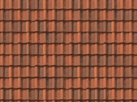 Seamless villa building roof clay ceramic tiles