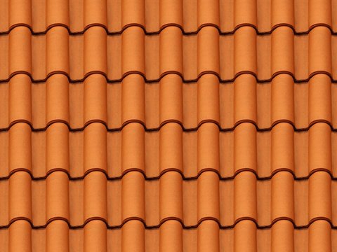 Seamless villa building roof clay ceramic tiles