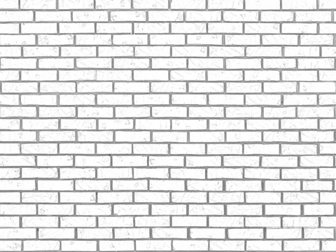 Seamless white brick wall exterior wall ground