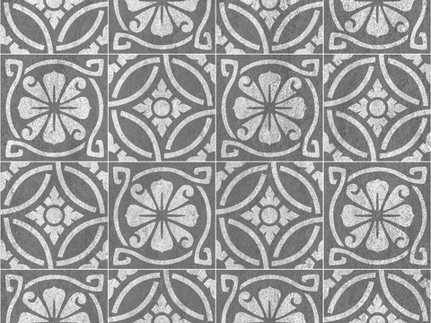 Seamless Retro Cement Concrete Stone Geometric Patchwork Pattern Tile Tile Floor Tile Wall Tile