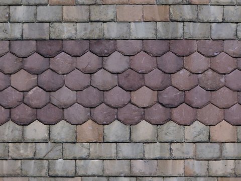 Seamless villa building roof Chinese antique slate tiles